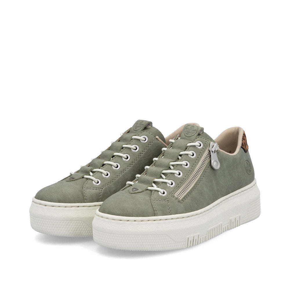 Rieker Classic Flatform Trainer Moss Green