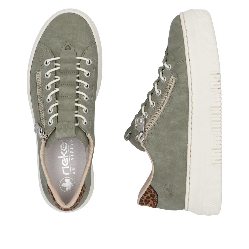 Rieker Classic Flatform Trainer Moss Green