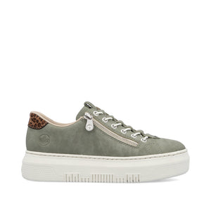 Rieker Classic Flatform Trainer Moss Green