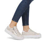 Rieker Flatform Trainer Beige Gold