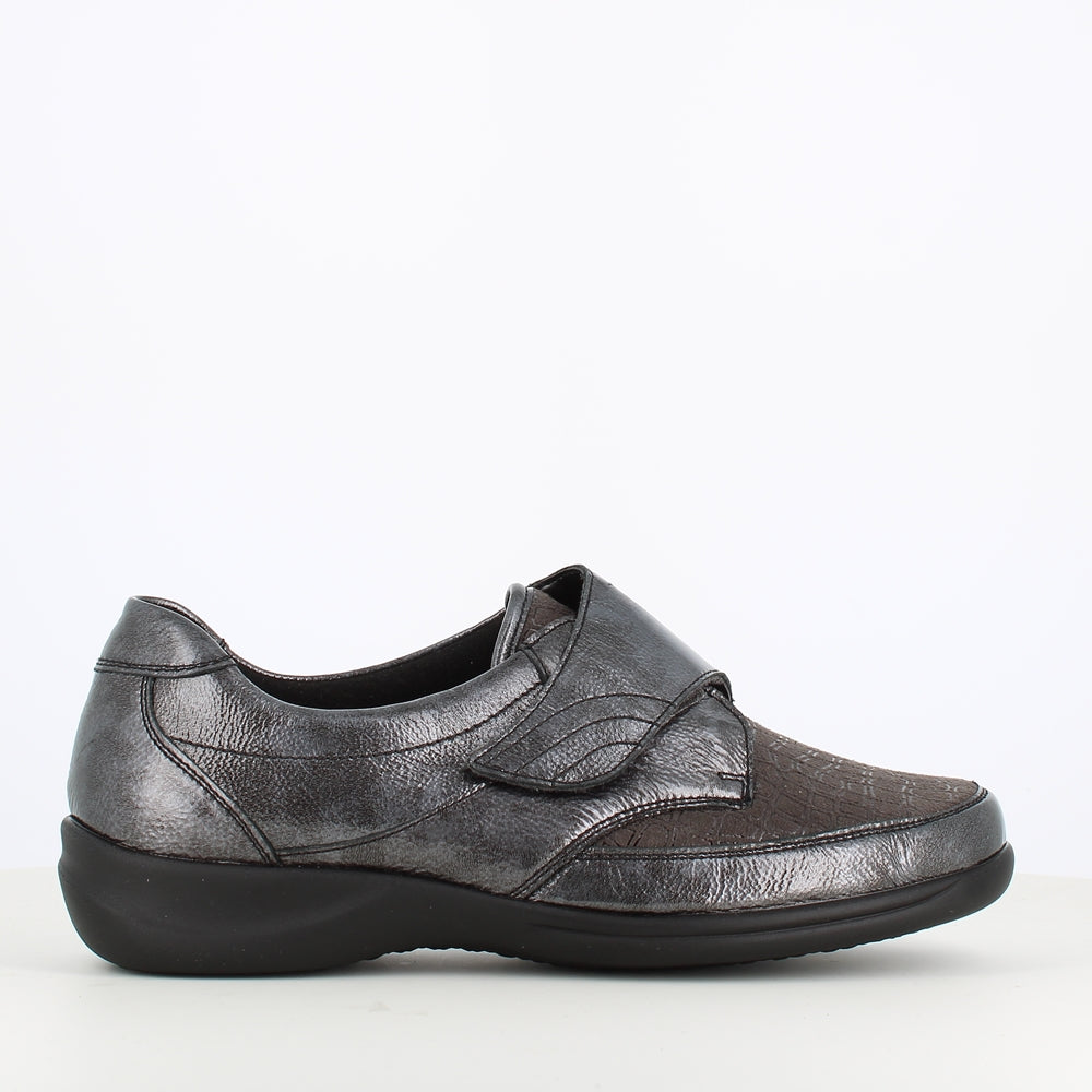Waldlaufer Milliu Velcro Stretch Shoe Carbon