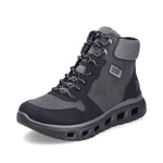 Rieker Laced Hiking Boot Black/Grey