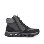 Rieker Laced Hiking Boot Black/Grey