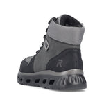 Rieker Laced Hiking Boot Black/Grey