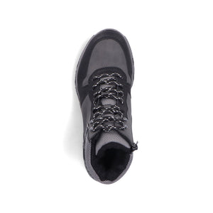 Rieker Laced Hiking Boot Black/Grey