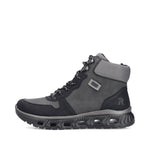 Rieker Laced Hiking Boot Black/Grey