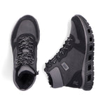 Rieker Laced Hiking Boot Black/Grey