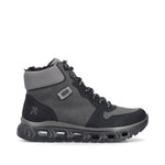 Rieker Laced Hiking Boot Black/Grey