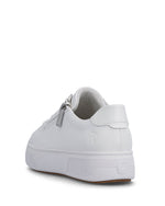 Rieker Laced Flatform Zip Trainer White