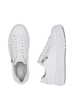 Rieker Laced Flatform Zip Trainer White