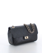 Marina Galanti Quilted Leather Shoulder Bag Black