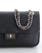 Marina Galanti Quilted Leather Shoulder Bag Black