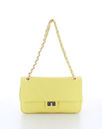 Marina Galanti Quilted Leather Shoulder Bag Lemon