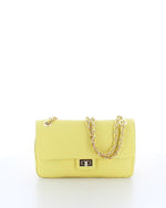 Marina Galanti Quilted Leather Shoulder Bag Lemon