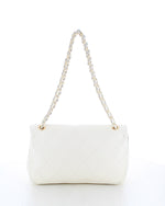 Marina Galanti Quilted Leather Shoulder Bag Off White