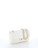 Marina Galanti Quilted Leather Shoulder Bag Off White
