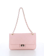 Marina Galanti Quilted Leather Shoulder Bag Rosa