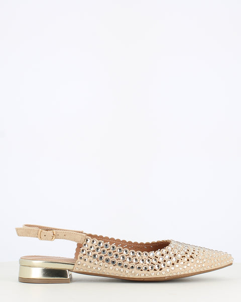 Cinders Edit Ballet Slingback Gold