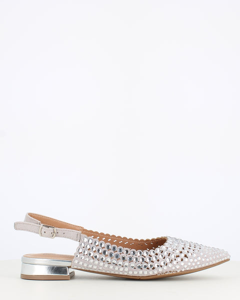 Cinders Edit Ballet Slingback Silver