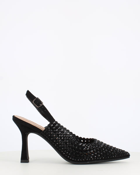 Cinders Edit Occasion Crystal Slingback Black