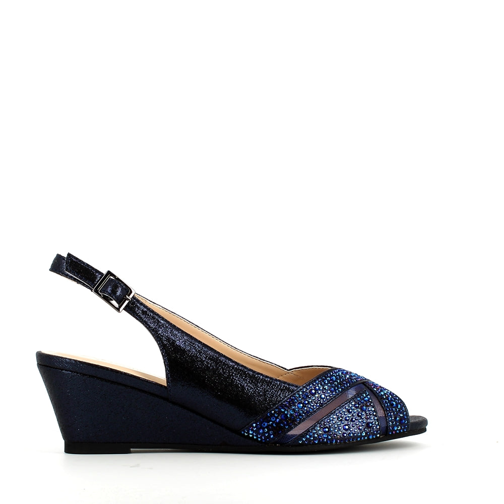 Glamour Minsk Occasion Wedge Navy