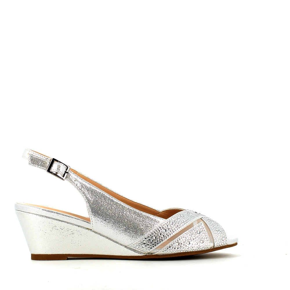 Glamour Minsk Occasion Wedge Silver