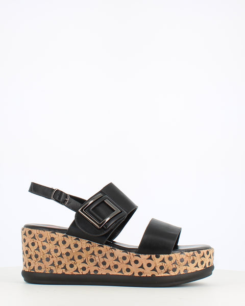 Heavenly Feet Morven Platform Sandal Black