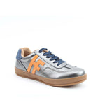 Heavenly Feet Madison Bronze Pewter Navy Orange