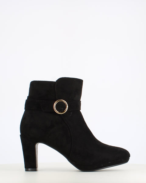 Millie & Co Milan Classic High Heel Ankle Boot Black
