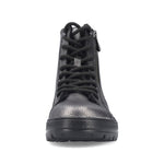 Rieker Laced Zip Ankle Boot Antique Silver