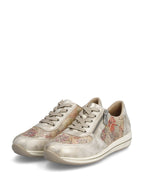 Rieker Laced Zip Trainer Multi Beige