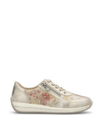 Rieker Laced Zip Trainer Multi Beige