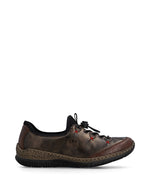 Rieker Laced Toggle Shoe Chestnut/Black