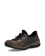 Rieker Laced Toggle Shoe Chestnut/Black