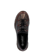 Rieker Laced Toggle Shoe Chestnut/Black