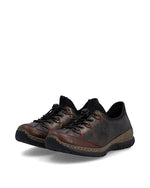 Rieker Laced Toggle Shoe Chestnut/Black