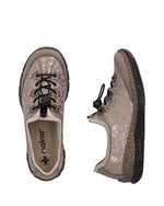 Rieker Laced Toggle Shoe Chestnut/Black