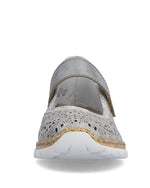 Rieker Velcro Mary Jane Metallic Rose