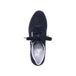 Rieker Wedge Trainer with Zipper Navy