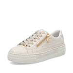 RIeker Low Flatform Trainer Ivory Beige