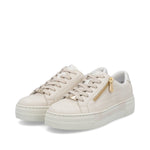 RIeker Low Flatform Trainer Ivory Beige