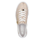 Rieker Classic Zip Flatform Trainer Rose Gold