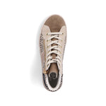 Rieker Classic Flatform High Top Beige Print