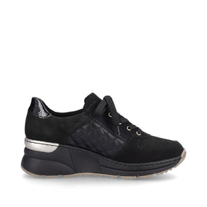 Rieker Wedge Trainer Black/Gold