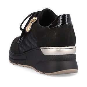 Rieker Wedge Trainer Black/Gold