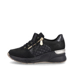 Rieker Wedge Trainer Black/Gold