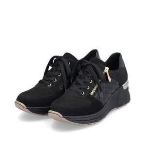 Rieker Wedge Trainer Black/Gold