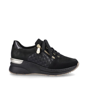 Rieker Wedge Trainer Black/Gold