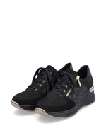Rieker Wedge Trainer Black/Gold