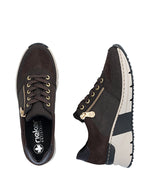 Rieker Wedge Trainer Brown/Gold